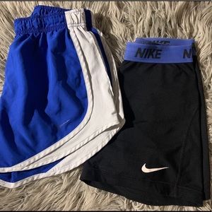 Nike tempo shorts/spandex set